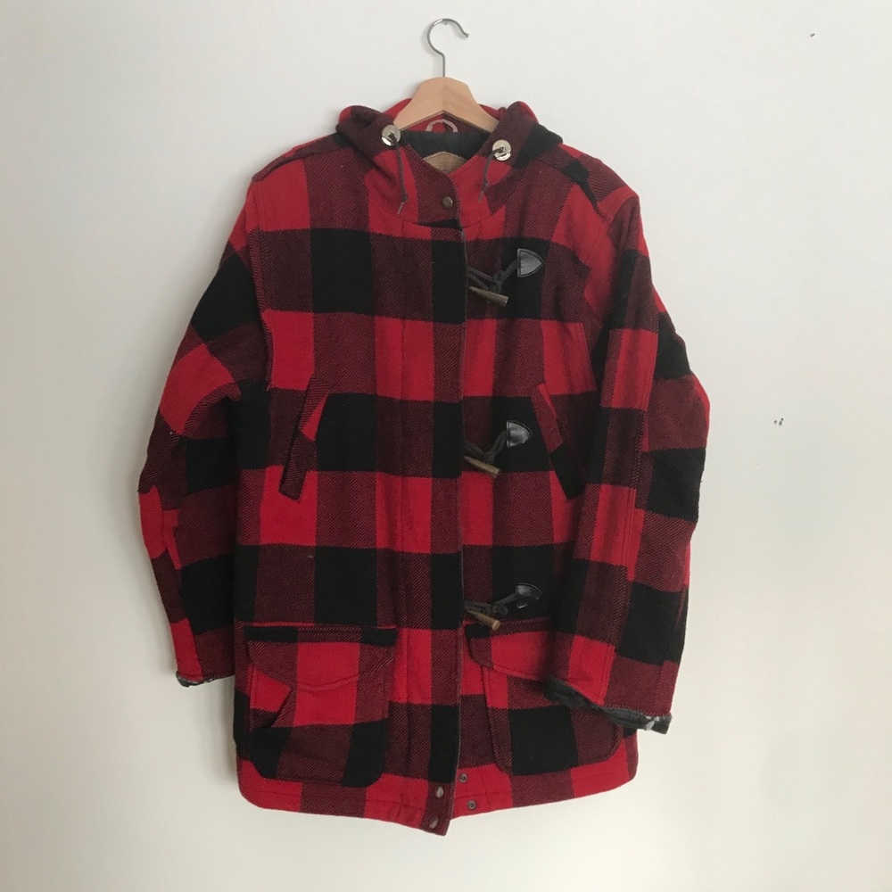 VTG Woolrich || Buffalo Plaid Wool Coat